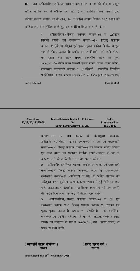 CG State Consumer Commission's decision