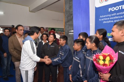 Arjuna Award winner Baichung Bhutia arrived at BALCO 