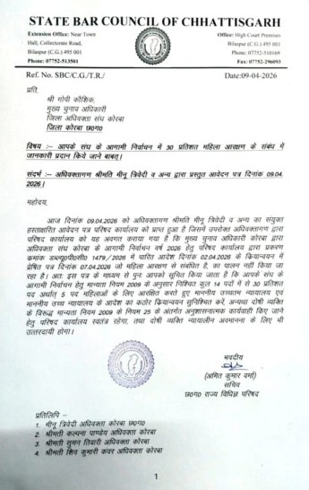 Korba District Advocates' Association Elections 