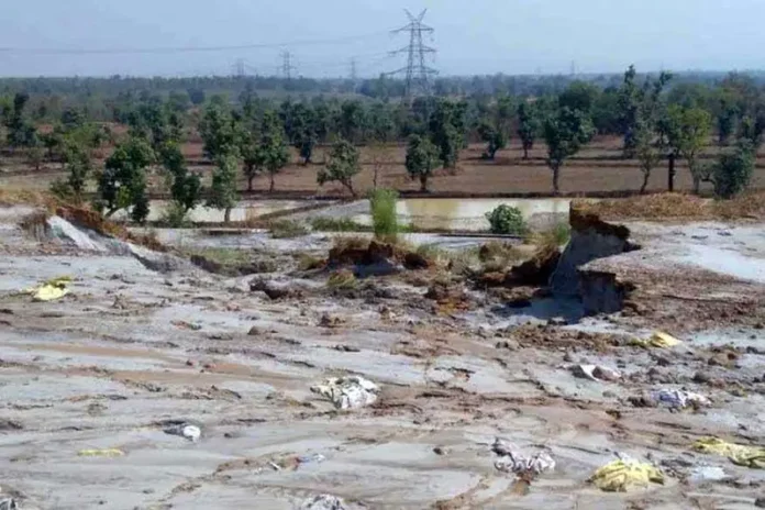 Korba Ash Dam Breaches 
